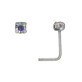 Silver nose piercing Silver 925 Crystal