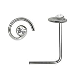 Piercing de nariz de plata Plata 925 Cristal Espiral