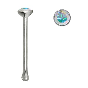 Piercing de nariz de plata Plata 925 Cristal