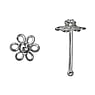 Silver nose piercing Silver 925 Crystal Flower