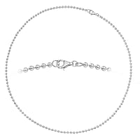 Zilver halsketting Doorsnede:3mm. Min. dwarsdoorsnede:3mm. Min. lengtedoorsnede:4,8mm.