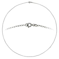 Silver necklace Cross-section:1,6mm. Minimal transverse diameter:1,6mm. Minimal longitudinal diameter:3,3mm.