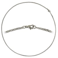 Collana in acciaio inossidabile Sezione:2,3mm. Diametro trasversale minimo:2,3mm. Diametro longitudinale minimo:4,3mm.