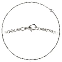 Necklace out of Stainless Steel. Cross-section:3mm. Minimal transverse diameter:3mm. Minimal longitudinal diameter:5mm.