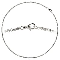 Ketting uit Staal. Doorsnede:3mm. Min. dwarsdoorsnede:3mm. Min. lengtedoorsnede:5mm.