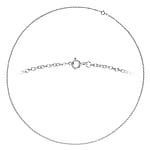 Silver necklace Cross-section:2mm. Minimal transverse diameter:2mm. Minimal longitudinal diameter:4,1mm.