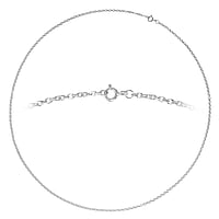 Silver necklace Cross-section:2mm. Minimal transverse diameter:2mm. Minimal longitudinal diameter:4,1mm.