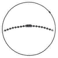 Halskette aus Edelstahl mit PVD Beschichtung (schwarz). Querschnitt :2,4mm. Min. Quer-Durchmesser:2,5mm. Min. Längs-Durchmesser:2,5mm.