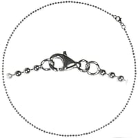 Silver necklace Cross-section:2mm. Minimal transverse diameter:2mm. Minimal longitudinal diameter:4,6mm. Shiny.