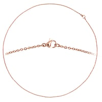 Halskette aus Edelstahl mit PVD Beschichtung (goldfarbig). Querschnitt :1,6mm. Min. Quer-Durchmesser:1,6mm. Min. Längs-Durchmesser:3,6mm.