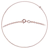 Silber-Halskette mit Gold-Beschichtung (vergoldet). Querschnitt :2,2mm. Gewicht:5,1g. Min. Quer-Durchmesser:2,2mm. Min. Längs-Durchmesser:3,95mm.