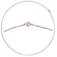 Silver necklace with Gold-plated. Cross-section:1,4mm. Minimal transverse diameter:1,4mm. Minimal longitudinal diameter:3,7mm.