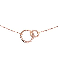 Collana in Argento 925 con Dorato. Sezione:1,1mm. Larghezza:13,4mm. Lunghezza:42cm.  Eterno Eterna Passante Infinto Eternit Infinit Immensit Intrecciato Tortuoso 8