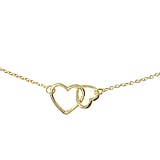 Collier en argent dor Argent 925 Revtement dor (dor) Coeur Amour