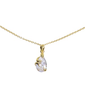 Necklace Silver 925 Gold-plated Crystal Drop drop-shape waterdrop