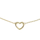 Halskette Silber 925 Gold-Beschichtung (vergoldet) Herz Liebe