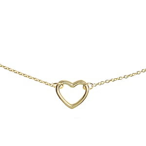 Collar Plata 925 Revestido de oro Corazn Amor