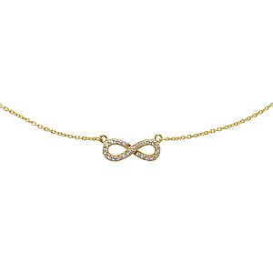 Necklace Silver 925 Gold-plated Crystal Eternal Loop Eternity