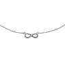 Crystal silver necklace Silver 925 Crystal Eternal Loop Eternity