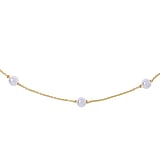 Collier Argent 925 Revêtement d´or (doré) Perle synthétique