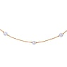 Halskette Silber 925 Gold-Beschichtung (vergoldet) Synthetische Perle