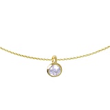 Collier Argent 925 Revtement dor (dor) Cristal