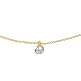 Collana Argento 925 Dorato Cristallo