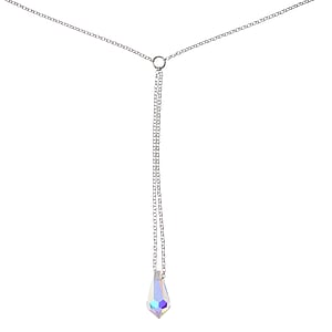 Halskette Silber 925 Premium Kristall Tropfen Tropfenform Wassertropfen