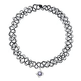 Choker Plastica Argento 925 Opale Fiore