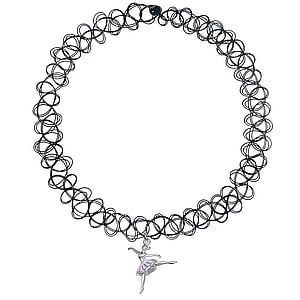 Choker Kunststoff Silber 925 Email