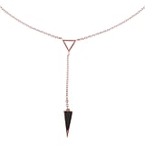 Necklace Stainless Steel PVD-coating (gold color) Black PVD-coating Triangle