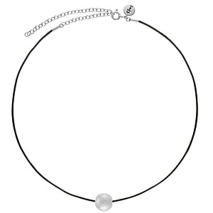 Choker Algodn Plata 925 Cristal acrlico 