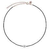 Choker Cotton Silver 925 Gold-plated Crystal Epoxy