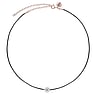 Choker Cotton Silver 925 Gold-plated Crystal Epoxy