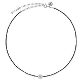 Choker Coton Argent 925 Cristal poxy