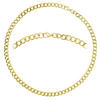 Halskette aus Edelstahl mit PVD Beschichtung (goldfarbig). Breite:6mm. Glänzend.