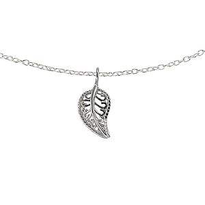 Necklace Silver 925 Leaf Plant_pattern