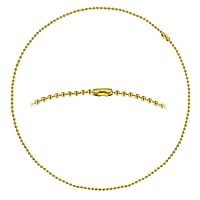 Halskette aus Edelstahl mit PVD Beschichtung (goldfarbig). Querschnitt :2mm. Min. Quer-Durchmesser:3,0mm. Min. Längs-Durchmesser:3,0mm.