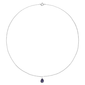 Necklace Silver 925 Sodalite Drop drop-shape waterdrop