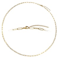 Halskette aus Edelstahl mit PVD Beschichtung (goldfarbig). Querschnitt :4mm. Min. Quer-Durchmesser:4,1mm. Min. Längs-Durchmesser:5,1mm. Länge verstellbar.