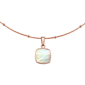 Necklace Stainless Steel PVD-coating (gold color) Mother of Pearl