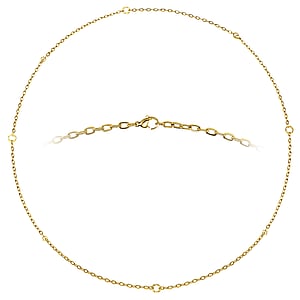 Necklace Stainless Steel Crystal PVD-coating (gold color)