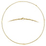 Necklace Stainless Steel Crystal PVD-coating (gold color)