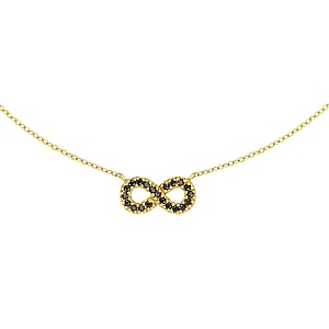 Necklace Silver 925 Gold-plated zirconia Eternal Loop Eternity