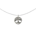 Halskette aus Silber 925. Durchmesser:13mm. Lnge:45cm.  Baum Baum des Lebens