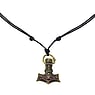 Necklace Leather Brass Om Aum God