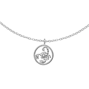Necklace Silver 925 Star_sign Horoscope Scorpion