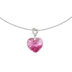 Necklace Silver 925 Premium crystal Heart Love