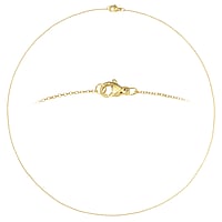 Halskette aus Edelstahl mit PVD Beschichtung (goldfarbig). Querschnitt :1,5mm. Min. Quer-Durchmesser:1,5mm. Min. Längs-Durchmesser:4mm.