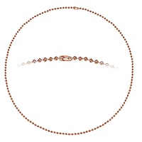 Halskette aus Edelstahl mit PVD Beschichtung (goldfarbig). Querschnitt :2,4mm. Min. Quer-Durchmesser:2,4mm. Min. Längs-Durchmesser:2,4mm.